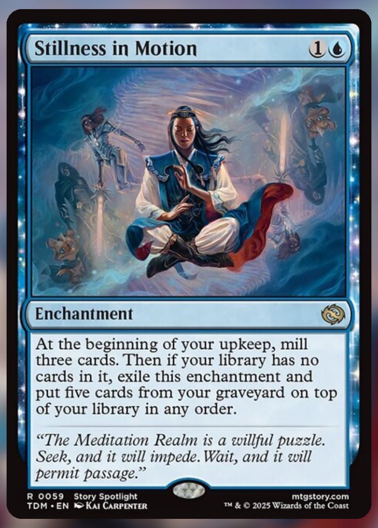 Magic The Gathering Stillness in Motion Card.
