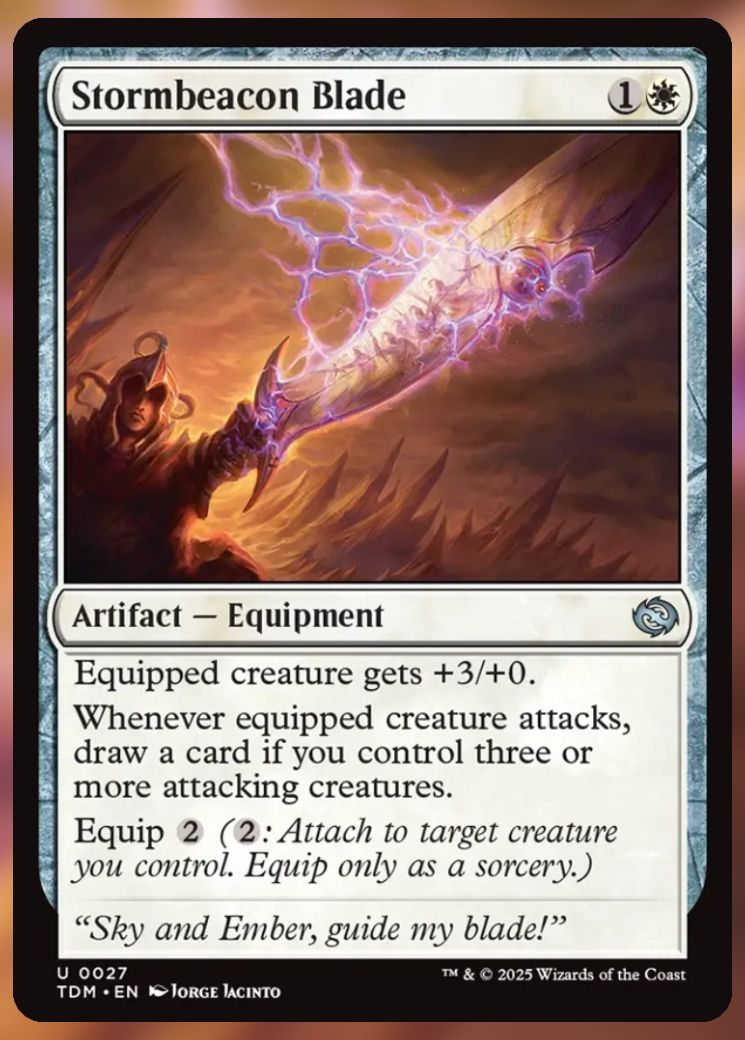 Magic The Gathering Stormbeacon Blade Card.
