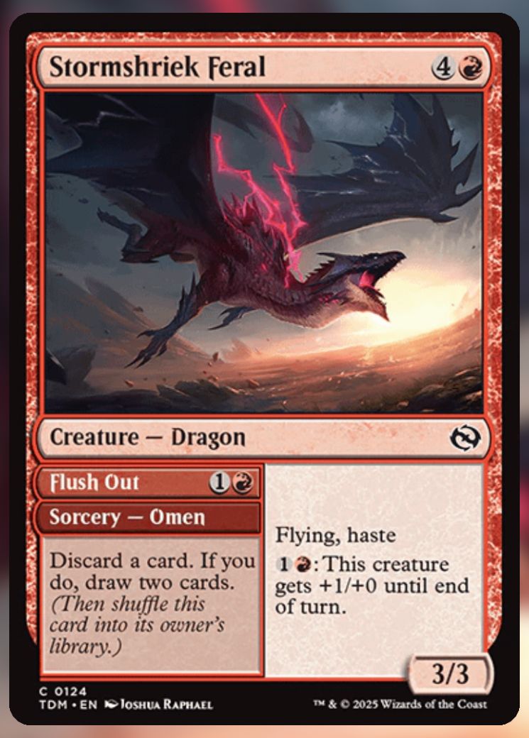 Magic The Gathering Stormshriek Feral Card.