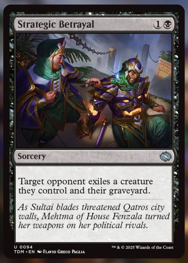 Magic The Gathering Strategic Betrayal Card.