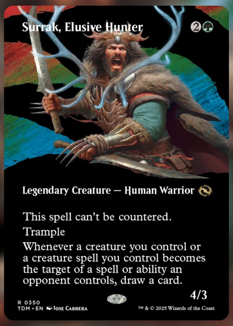 Magic The Gathering Surrak, Elusive Hunter Alt Card.