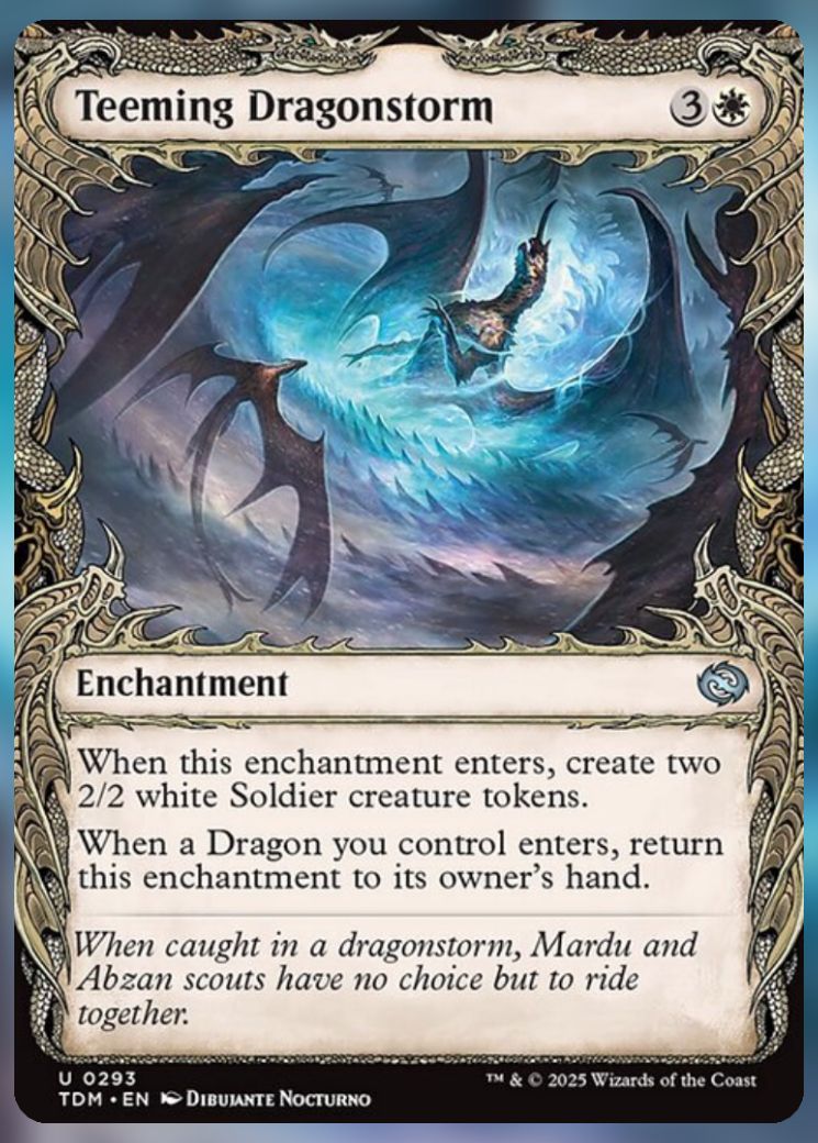 Magic The Gathering Teeming Dragonstorm Alt Card.