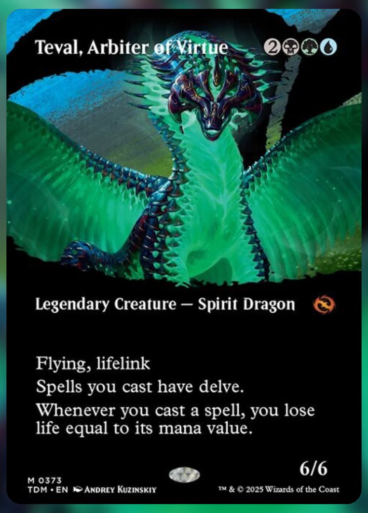 Magic The Gathering Teval, Arbiter of Virtue Alt Card 2.