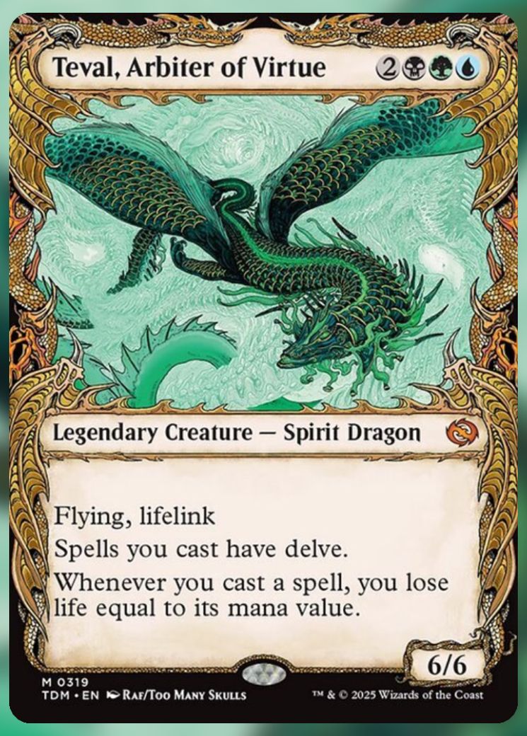 Magic The Gathering Teval, Arbiter of Virtue Alt Card.
