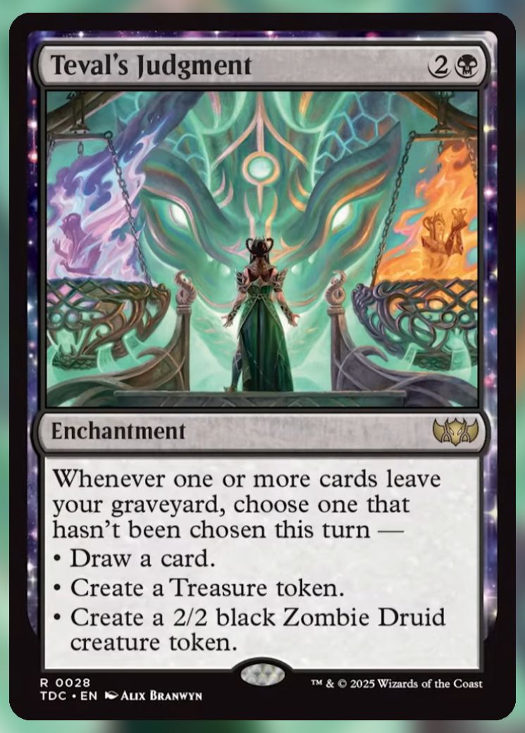 Magic The Gathering Teval&rsquo;s Judgment Card.