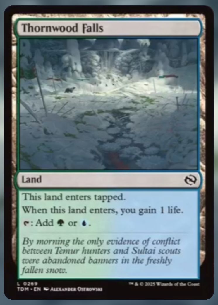 Magic The Gathering Thornwood Falls Card.