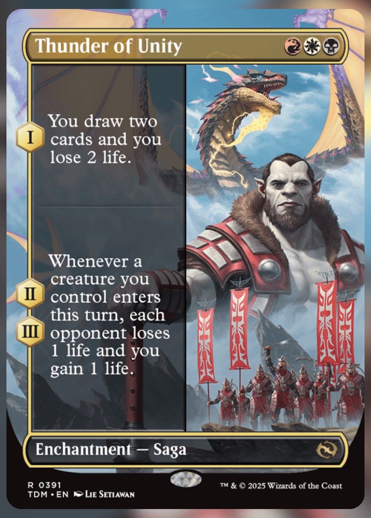 Magic The Gathering Thunder of Unity Alt Card.