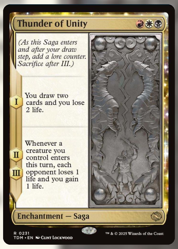 Magic The Gathering Thunder of Unity Card.