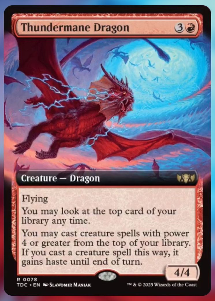 Magic The Gathering Thundermane Dragon Alt Card.