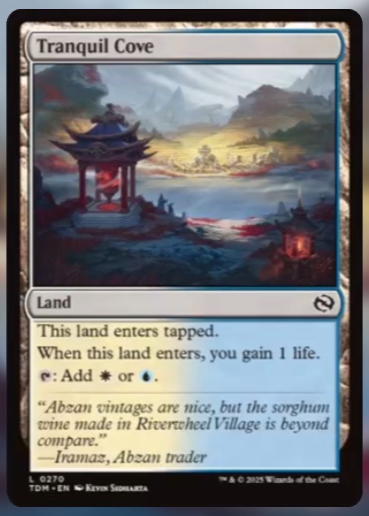 Magic The Gathering Tranquil Cove Card.