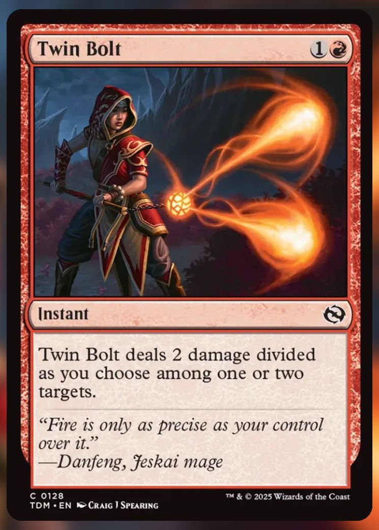 Magic The Gathering Twin Bolt Card.
