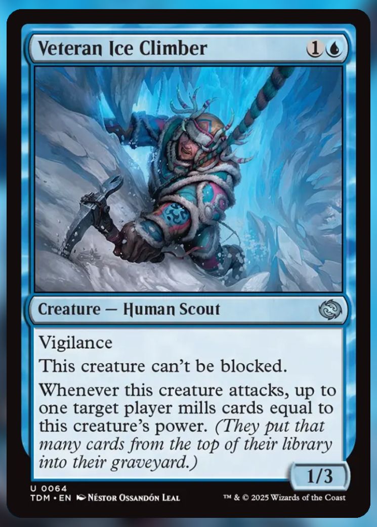 Magic The Gathering Veteran Ice Climber Card.