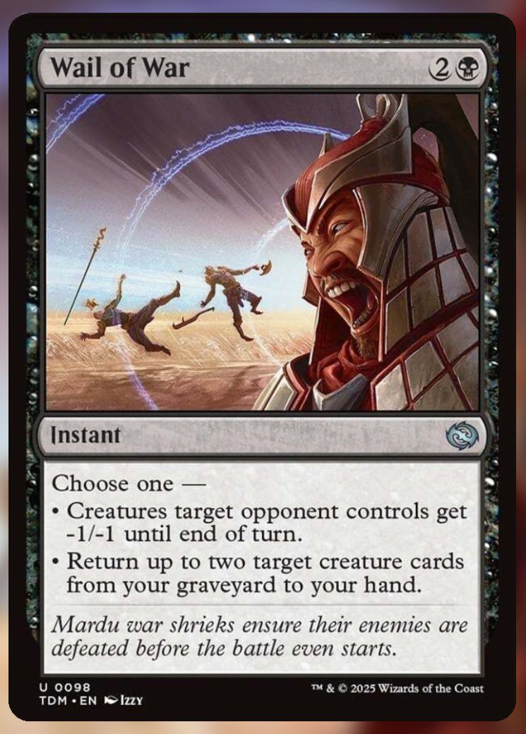 Magic The Gathering Wail of War Card.