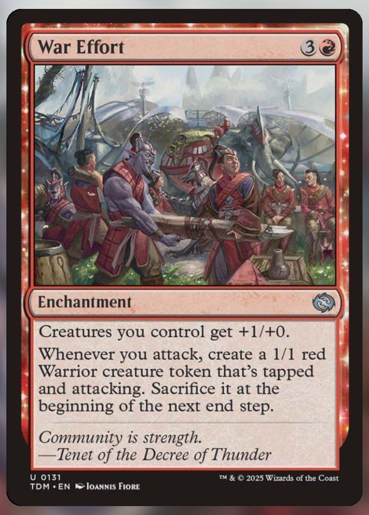 Magic The Gathering War Effort Card.