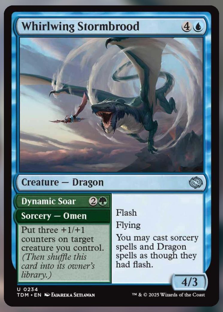 Magic The Gathering Whirlwing Stormbrood Card.