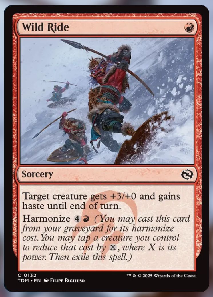 Magic The Gathering Wild Ride Card.