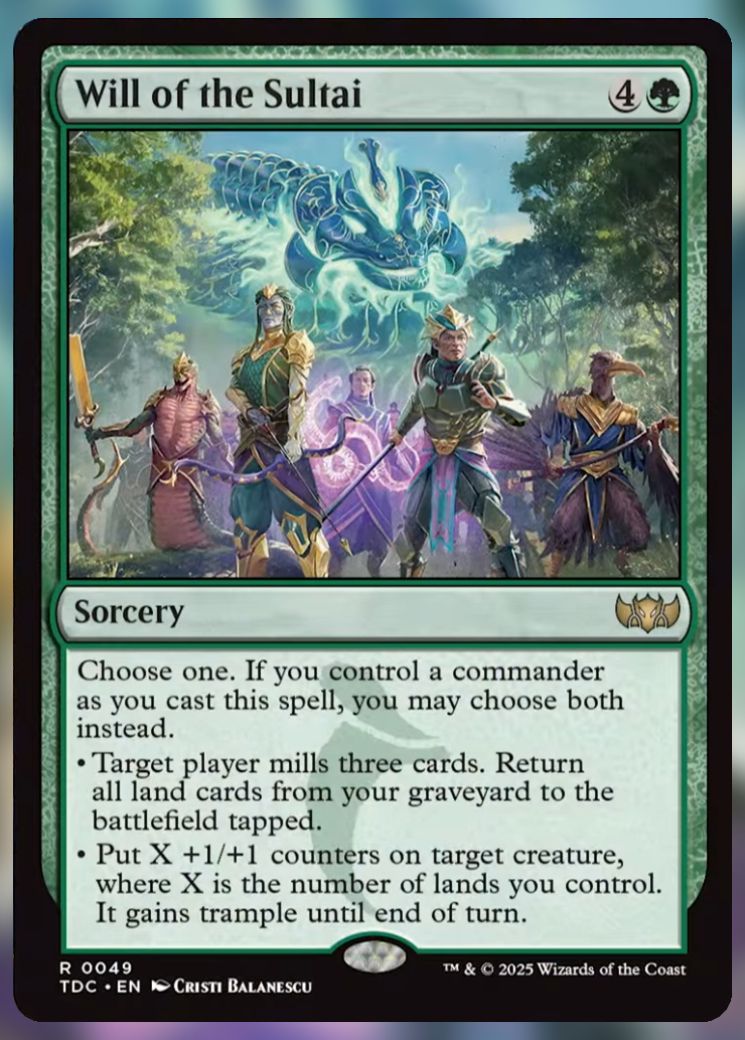 Magic The Gathering Will of the Sultai Card.