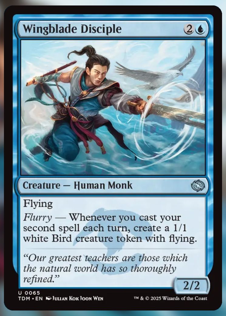 Magic The Gathering Wingblade Disciple Card.