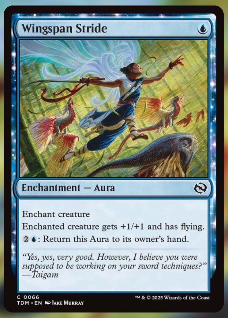 Magic The Gathering Wingspan Stride Card.