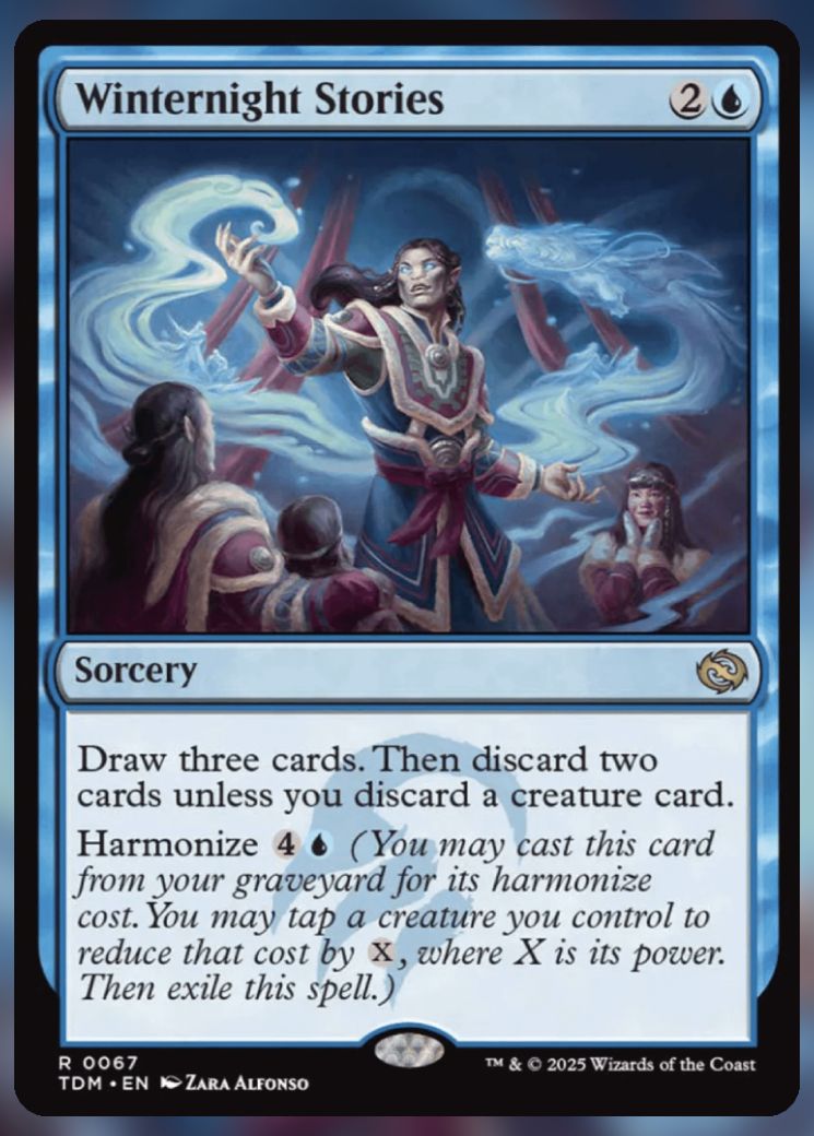 Magic The Gathering Winternight Stories Card.