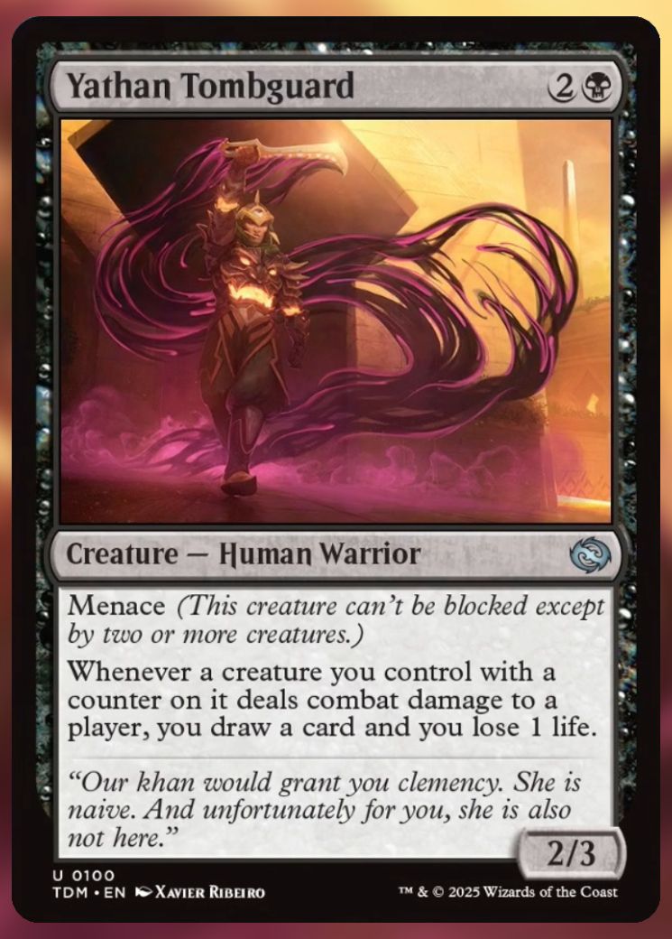 Magic The Gathering Yathan Tombguard Card.