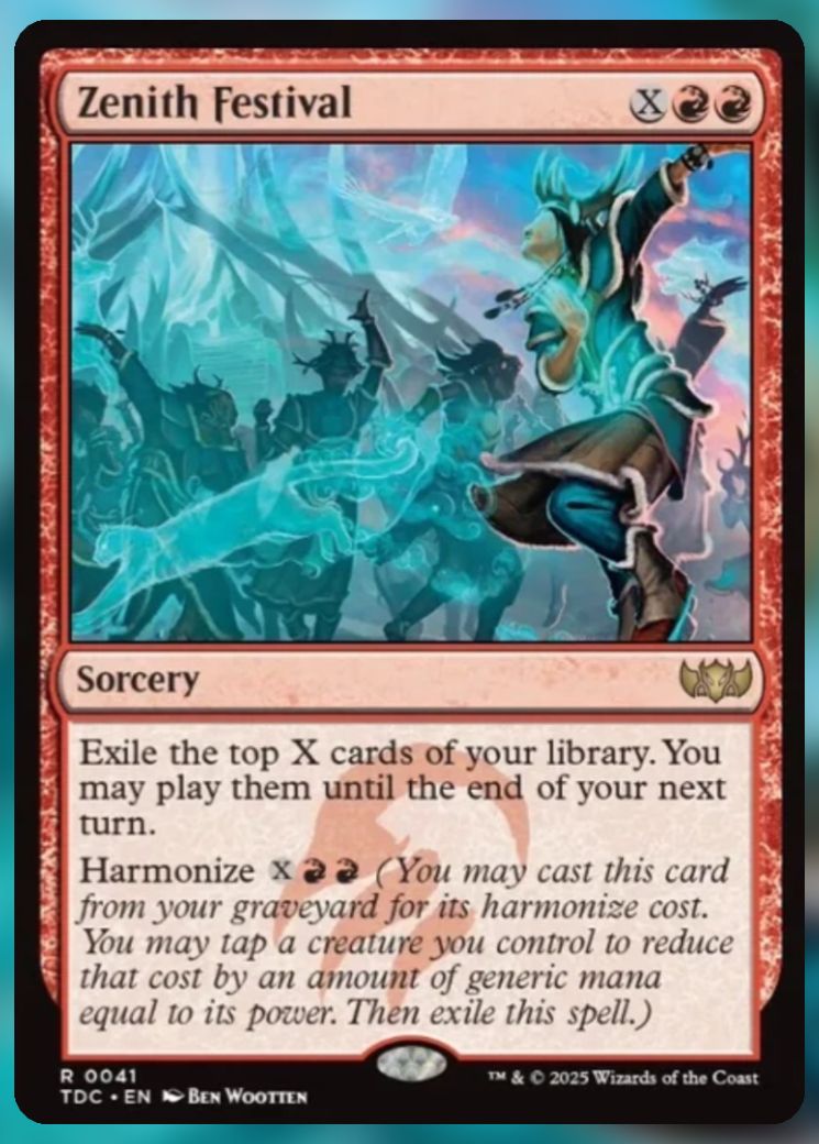 Magic The Gathering Zenith Festival Card.
