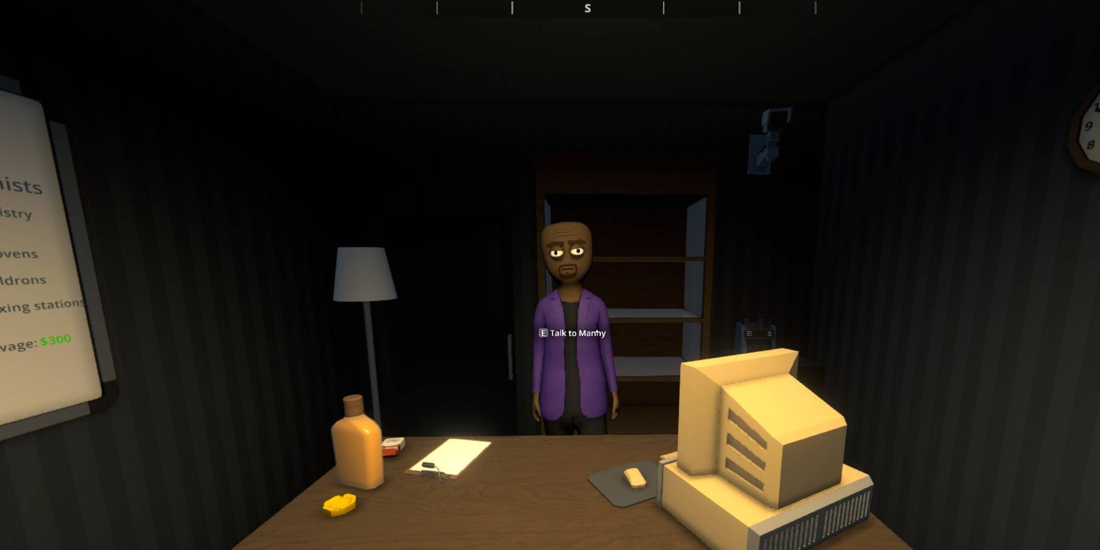 Meet Manager behind her desk on the illegal warehouse at the time table 1