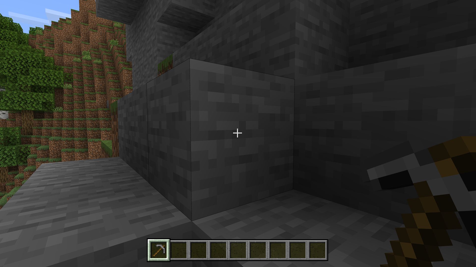 Mine Craft Screenshot that is ready for Mine Stone