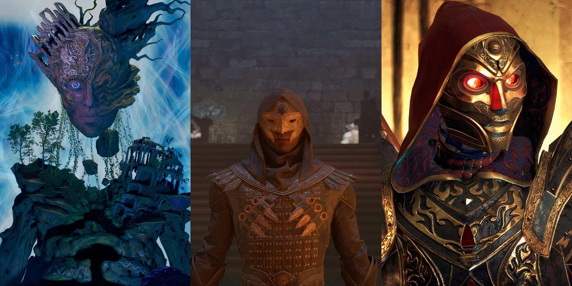 A collage of Sapadal, Ygwulf and Lodwyn in Avowed.