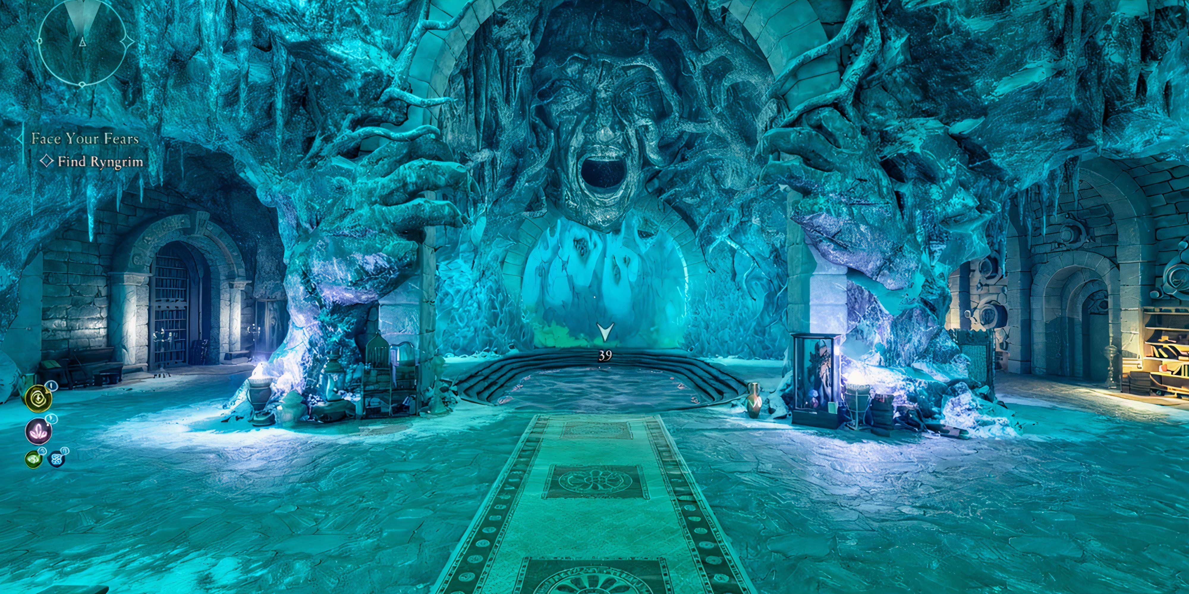 The interior of the tower in Ryngrim&rsquo;s Domain in Avowed.