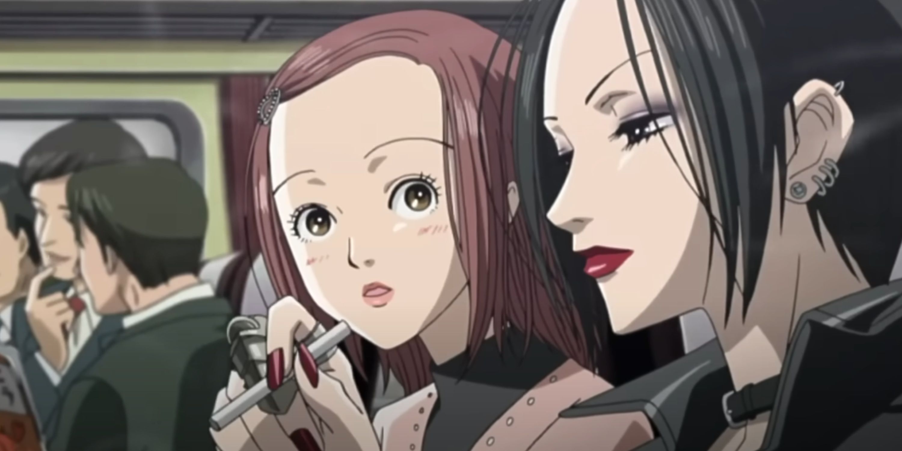 Hachi meets Nana Osaki on her way to Tokyo.