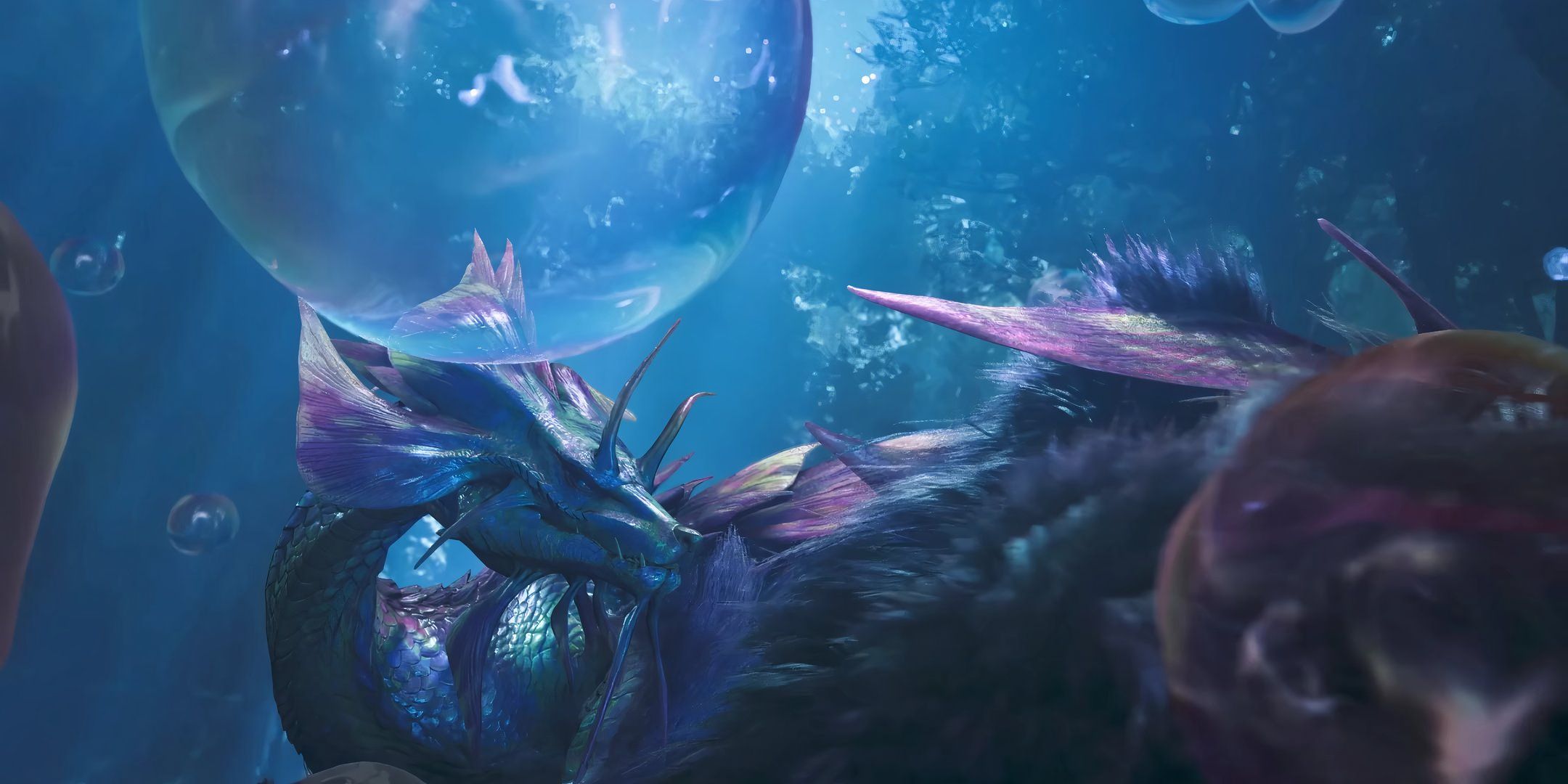 Mizutsune in the Monster Hunter Wilds update trailer.