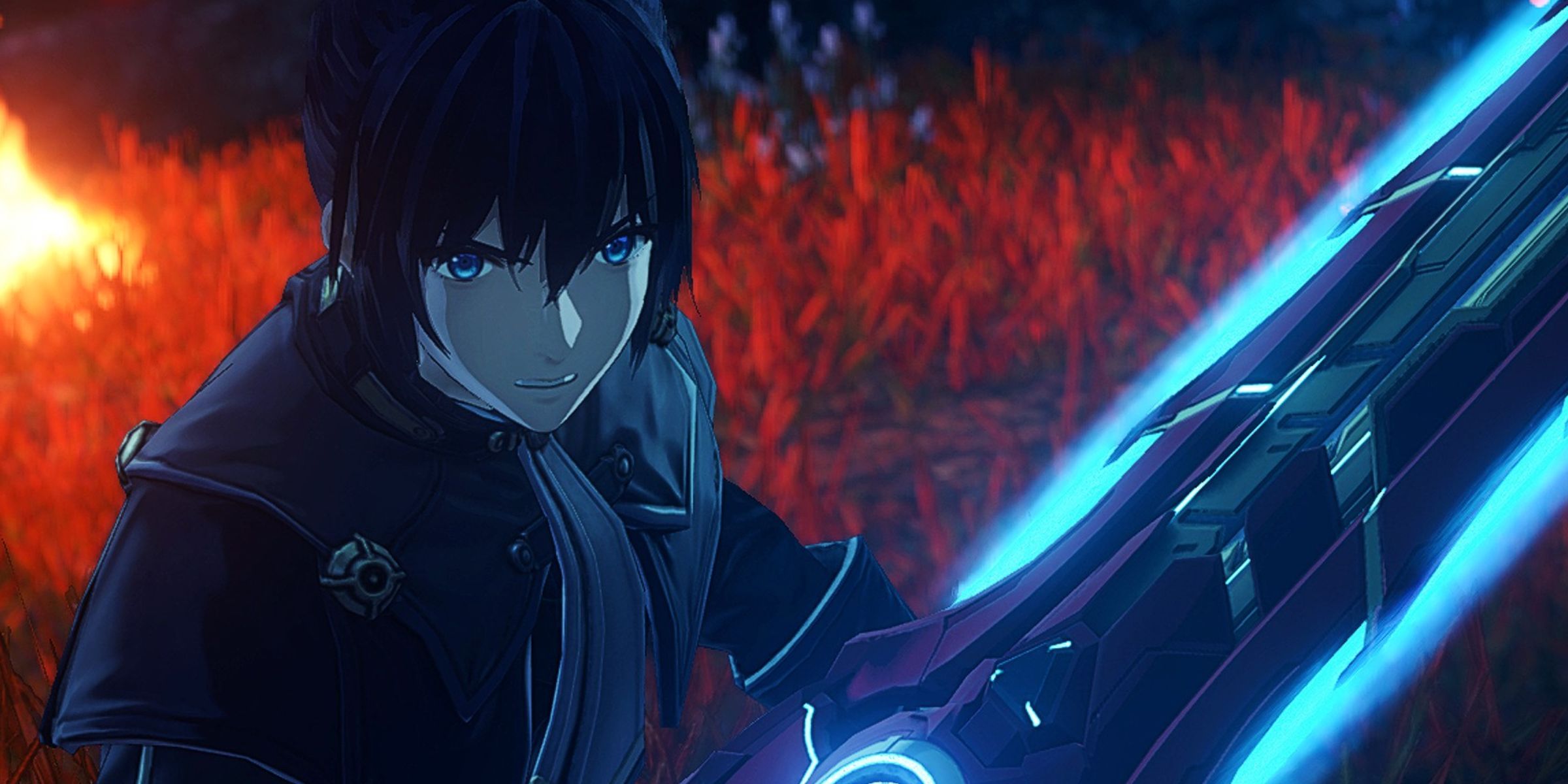 Noah Wielding His Blade Lucky Seven In A Fight Against Mio In Xenoblade Chronicles 3.
