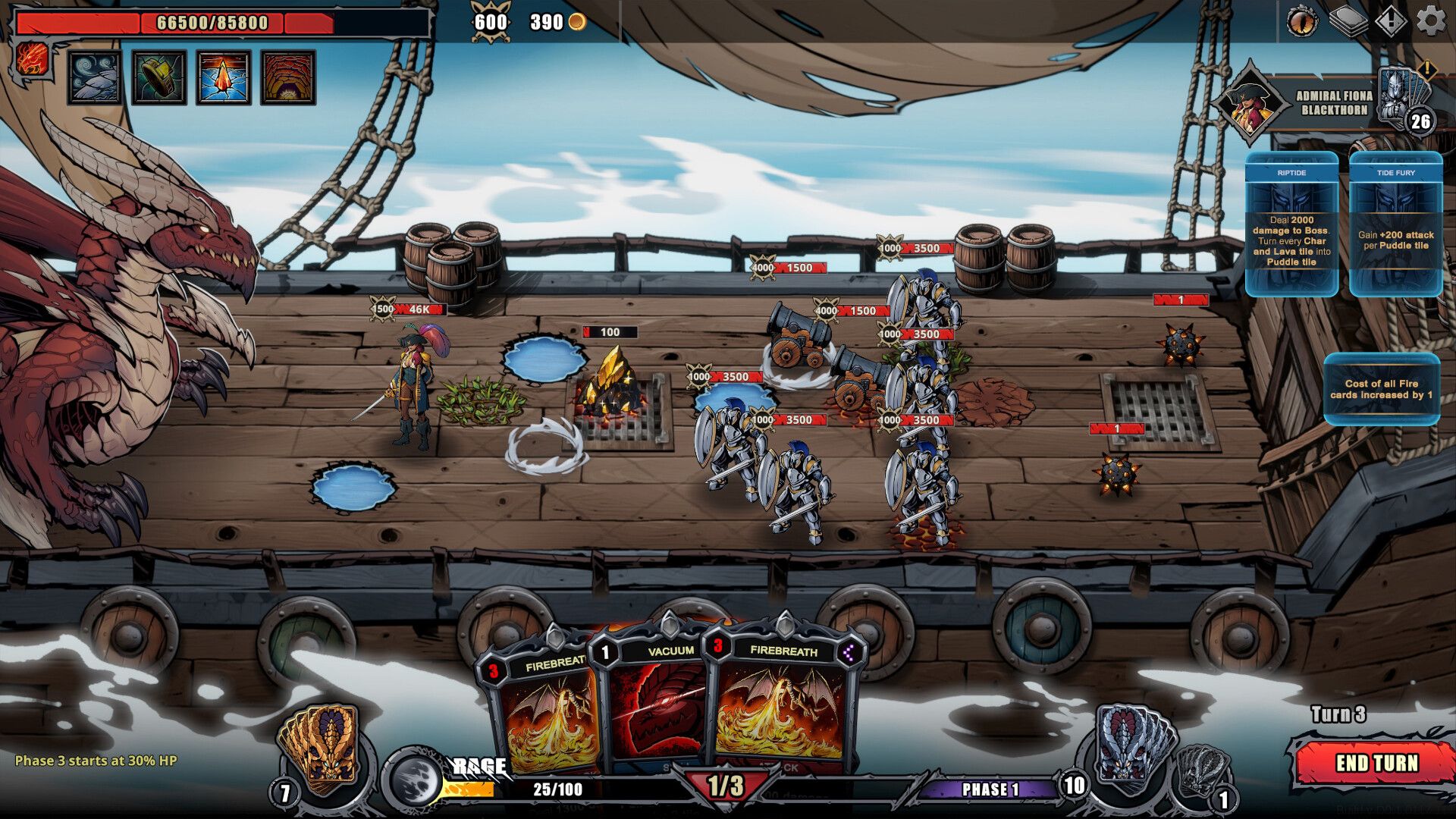 the dragon battles pirates aboard their ship in None Shall Intrude.