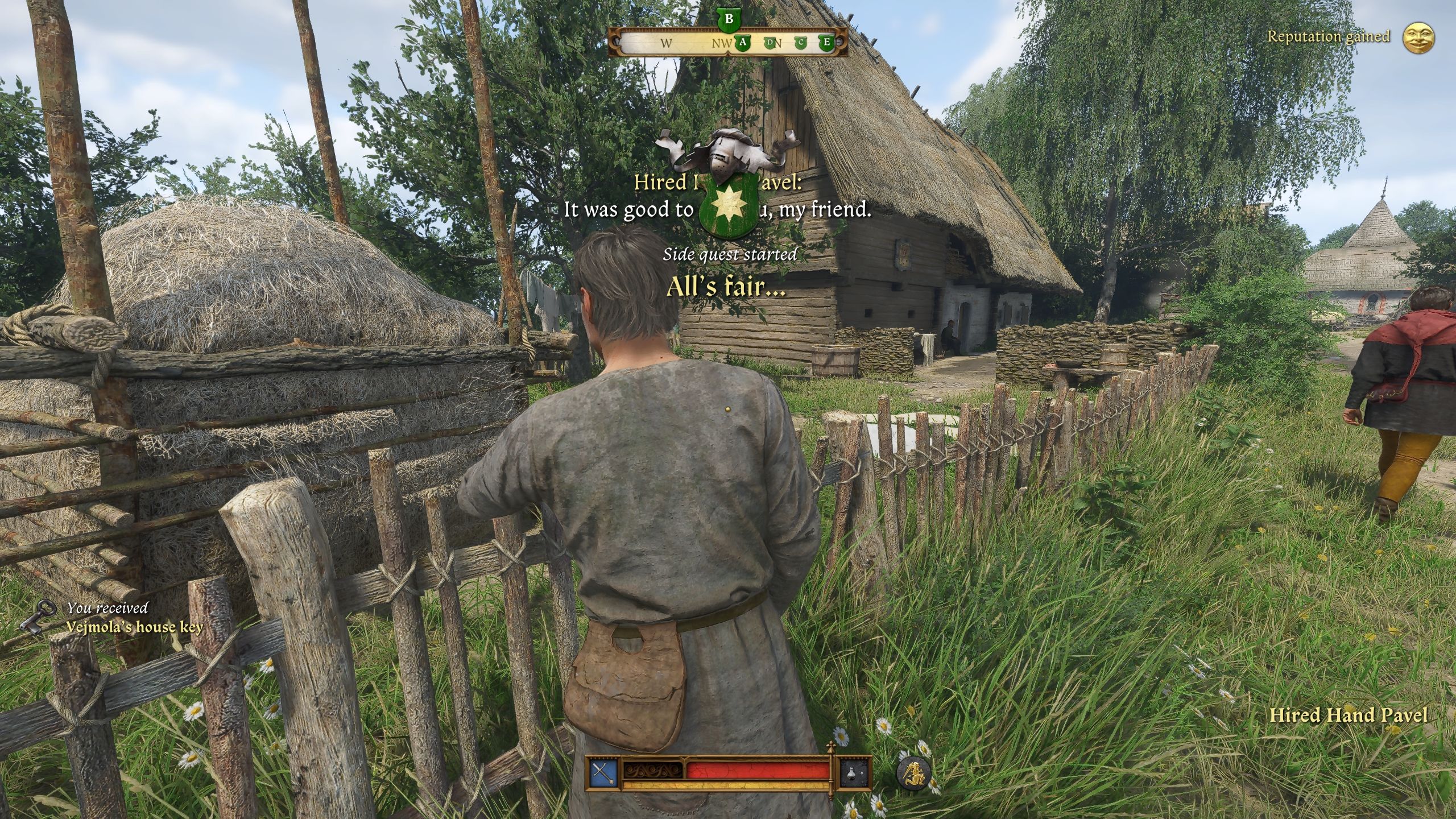 Player is standing in front of Pavel - kcd2
