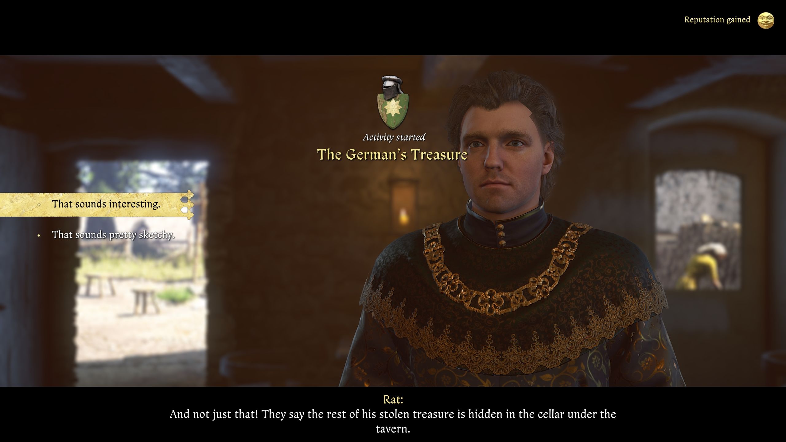 Player just started the German&rsquo;s Treasure quest - kcd2