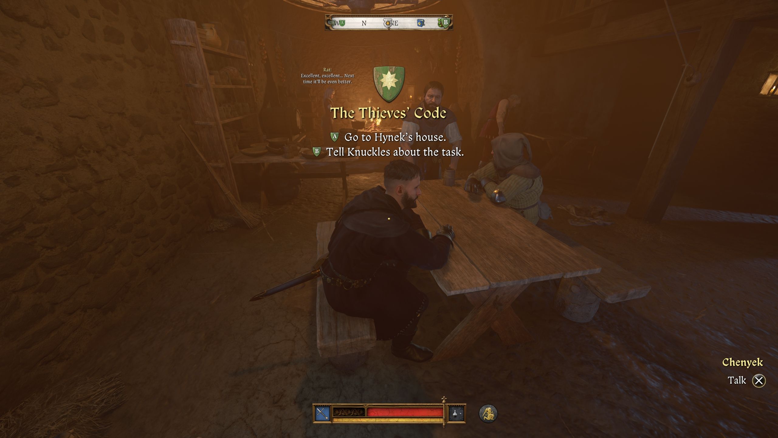 Player standing in front of Chenyek - kcd2