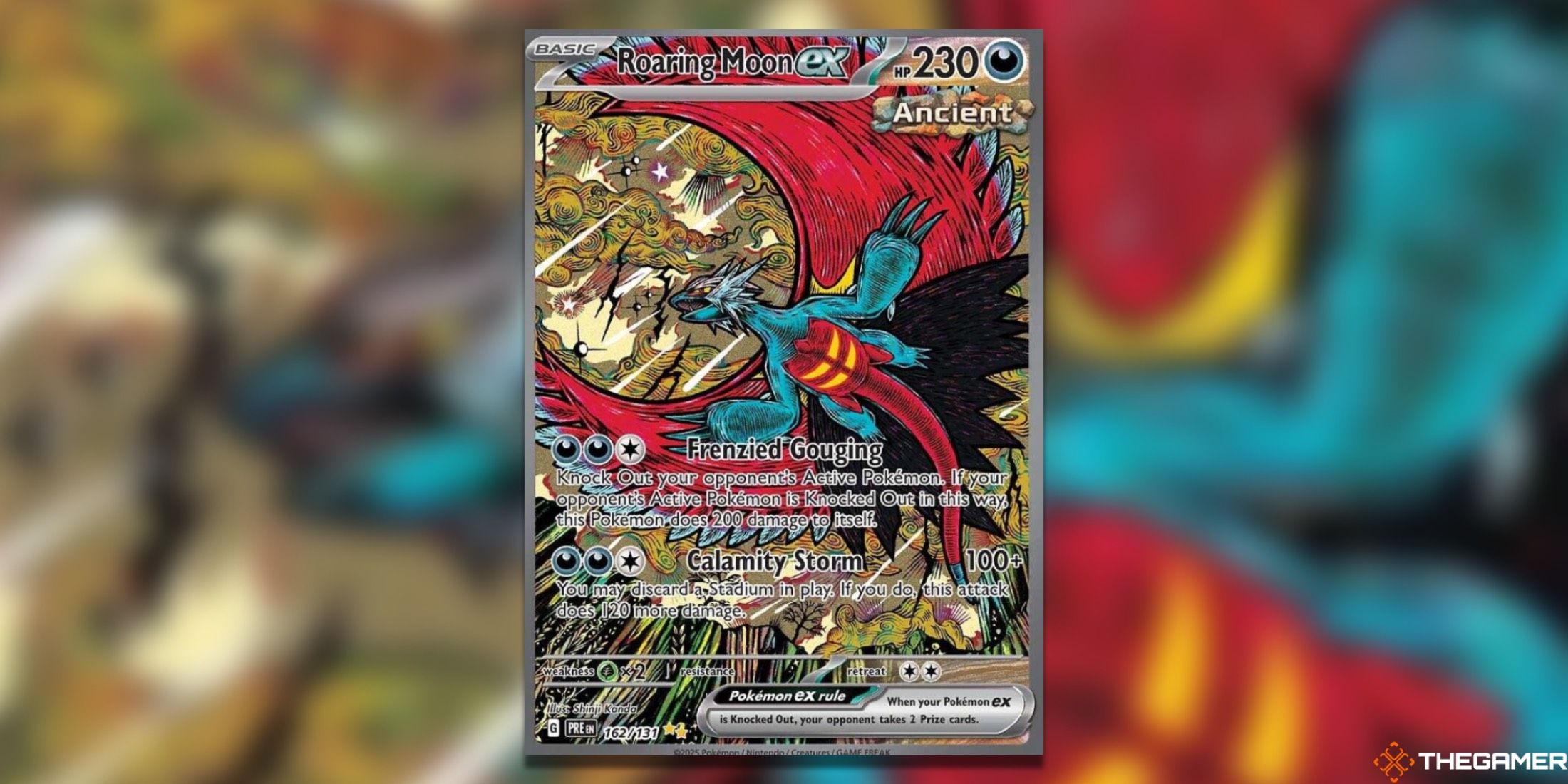 The Roaring Moon Special Illustration Rare from Prismatic Evolutions in the Pokemon TCG.