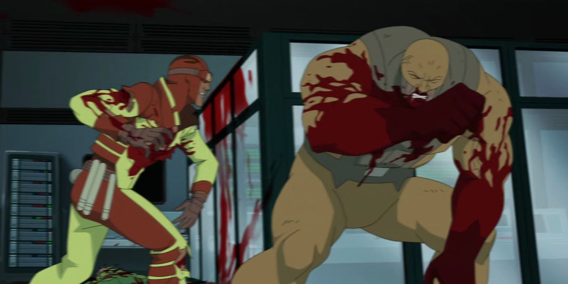 Rex Plode fighting Komodo in Invincible.