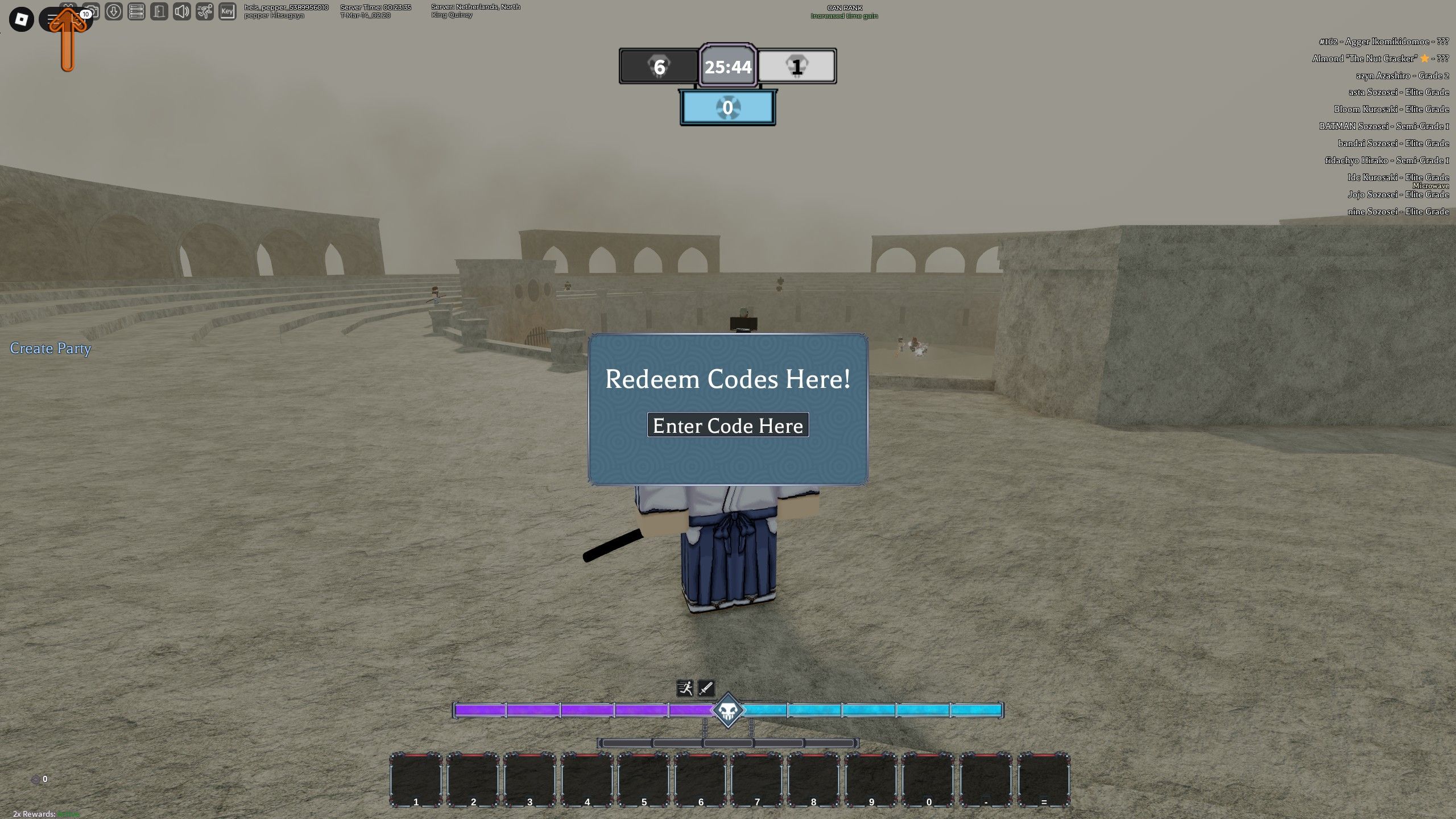 the codes box in Unemployed Soul on Roblox
