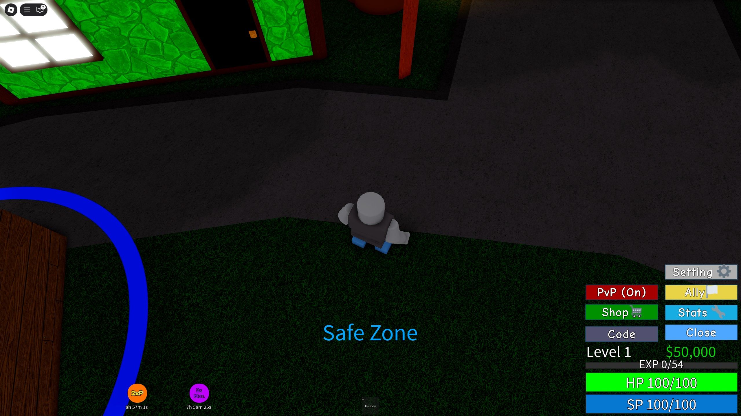 the codes field in BizBlox on Roblox