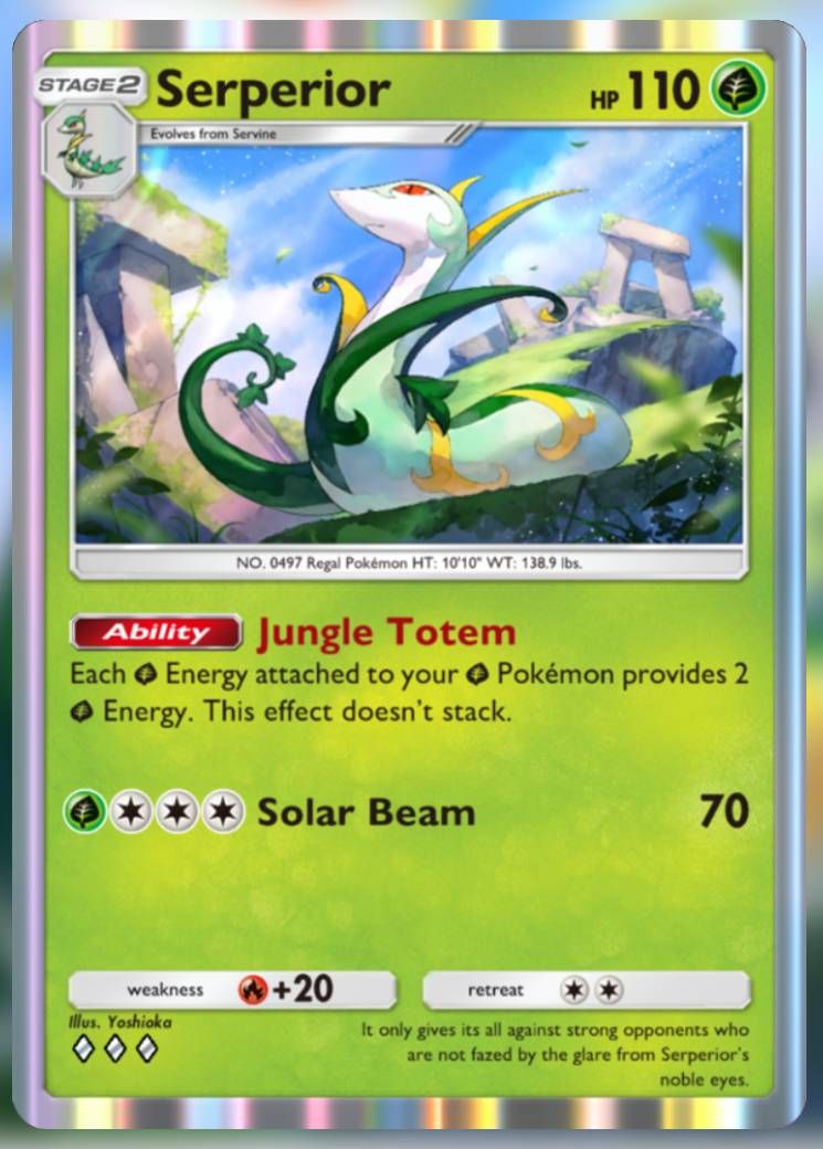 The Serperior card, from Mythical Island.