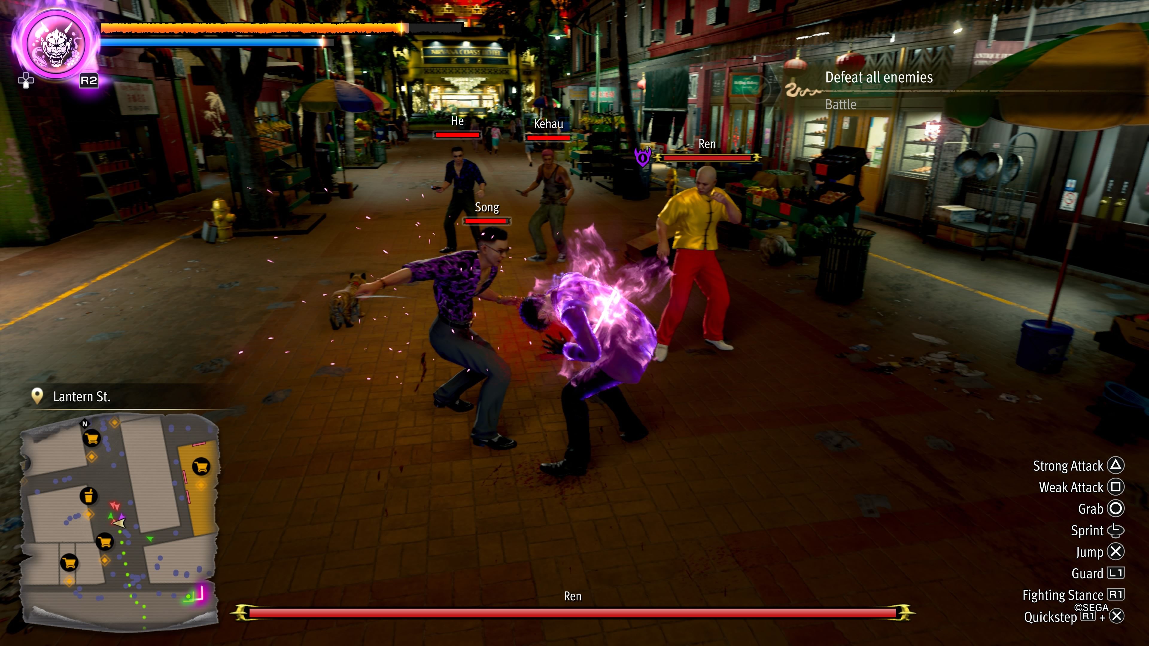 Like a Dragon: Pirate Yakuza in Hawaii screenshot of Majima in battle.