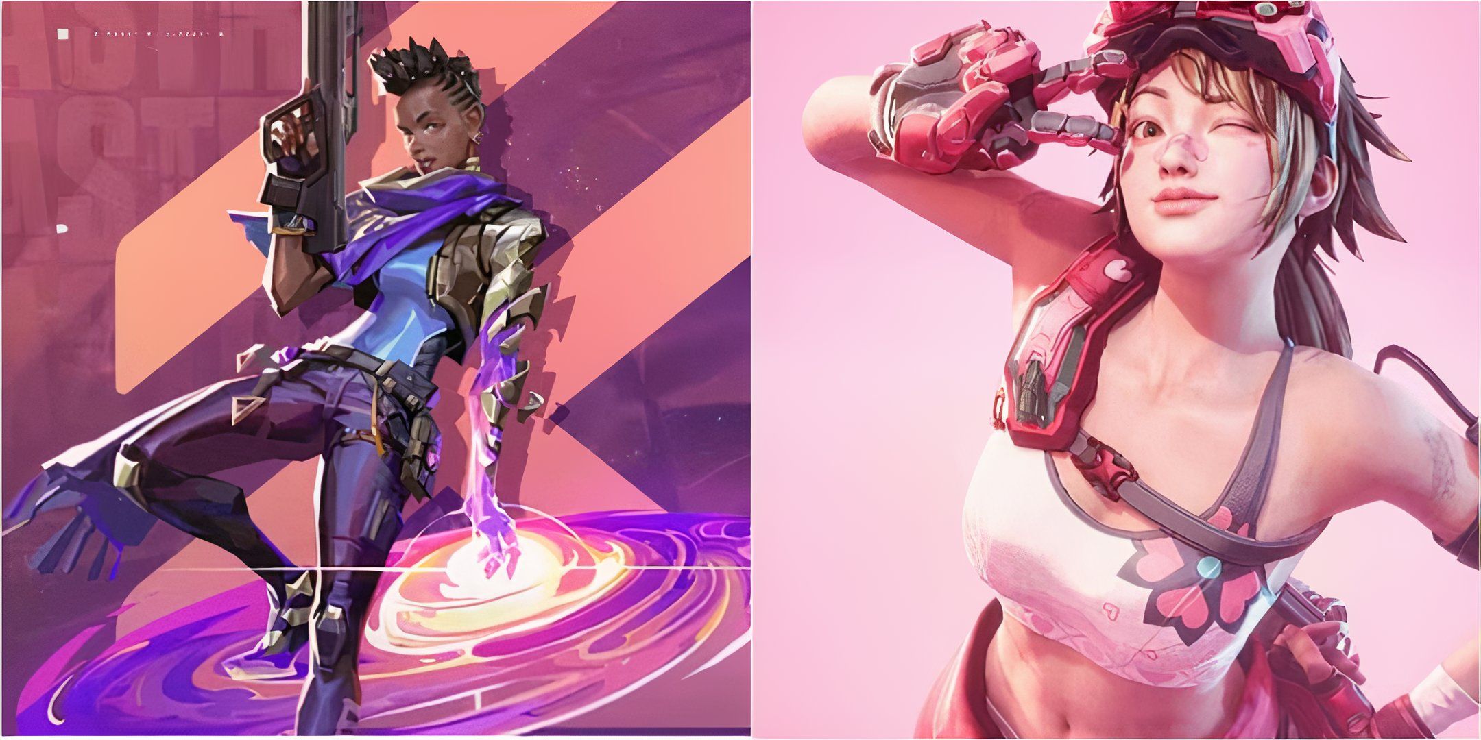 Split image of Astra from Valorant and Nitro from Fragpunk.