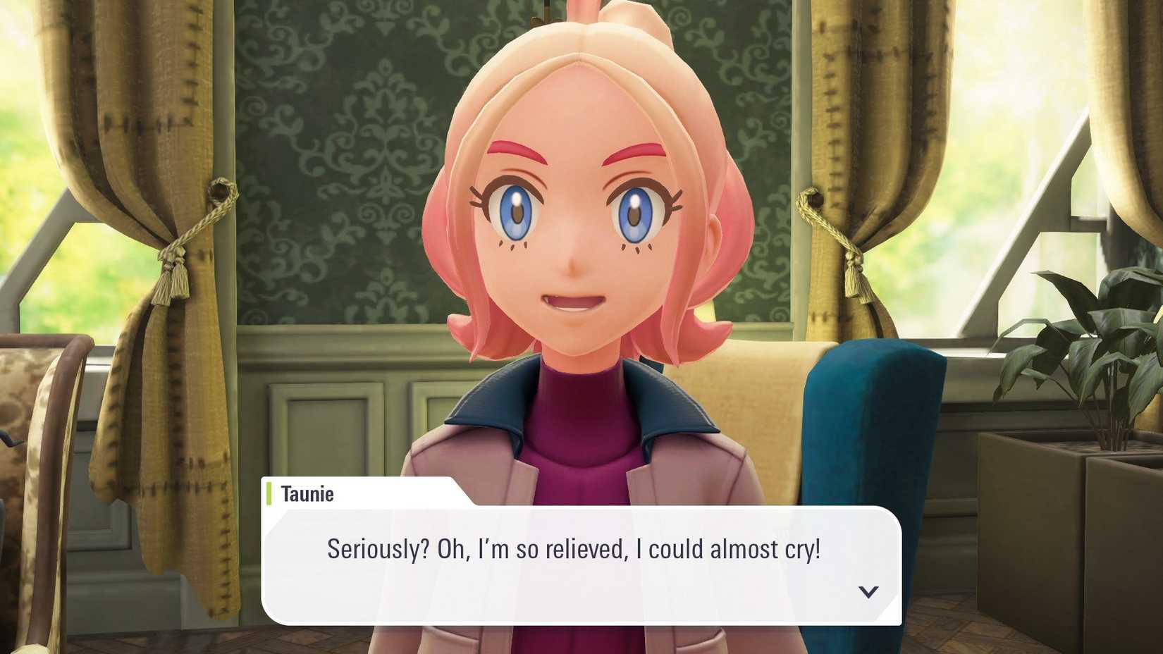 Taunie is so relieved that she can almost cry from Pokemon Legends ZA.