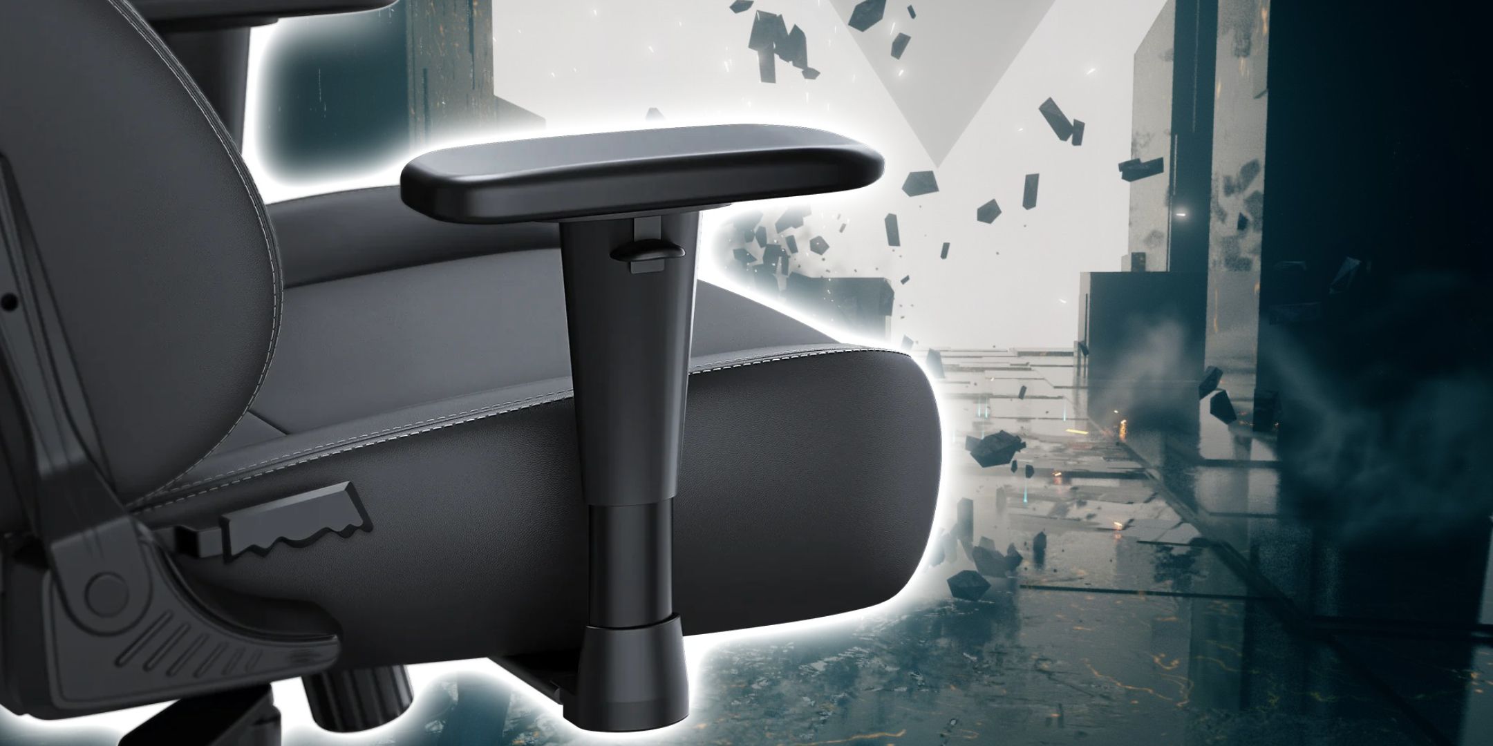 The Endset Novos Gaming Chair is closed on the adjustment mechanism.