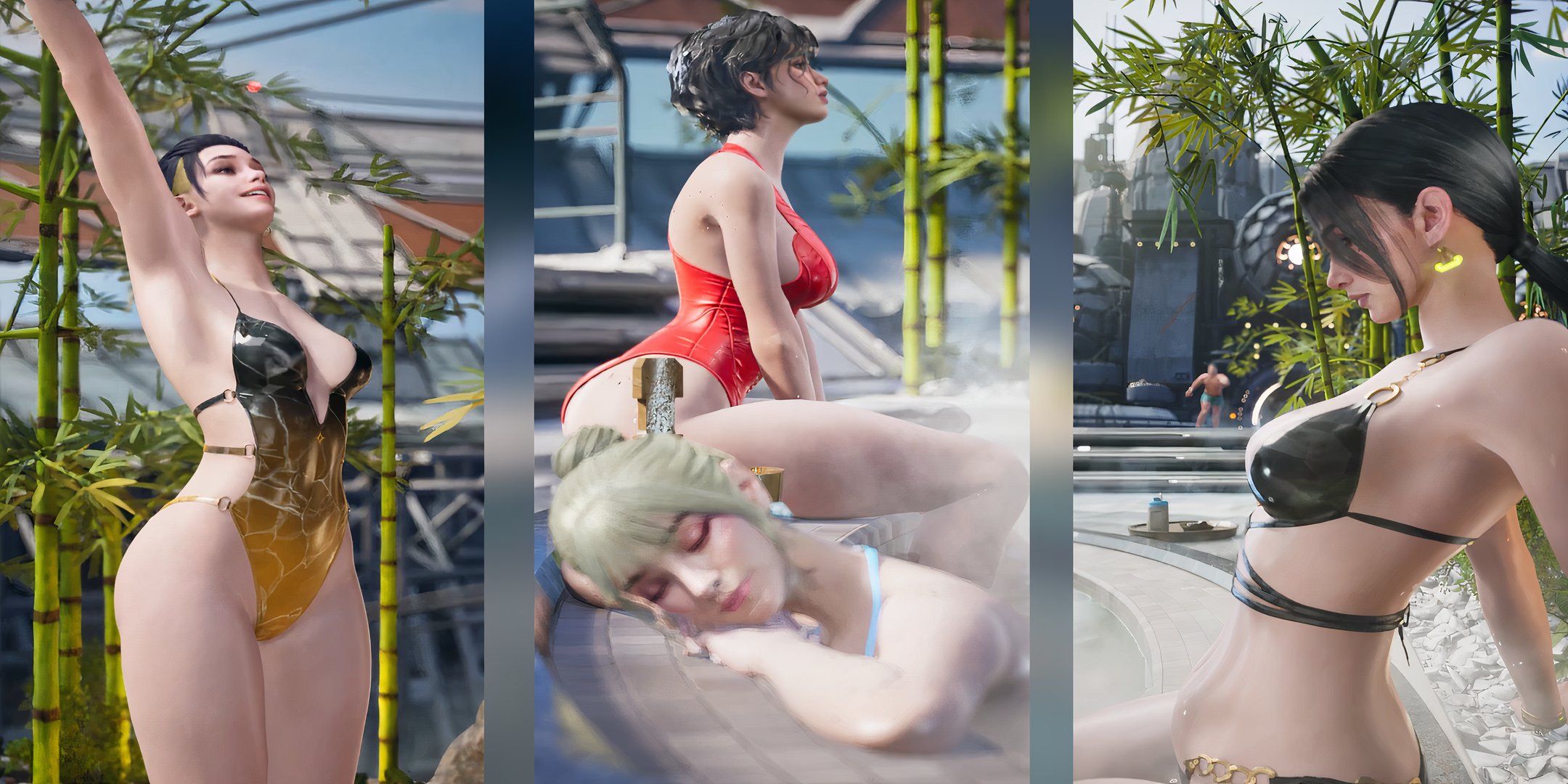 the first descendant hot spring montage.