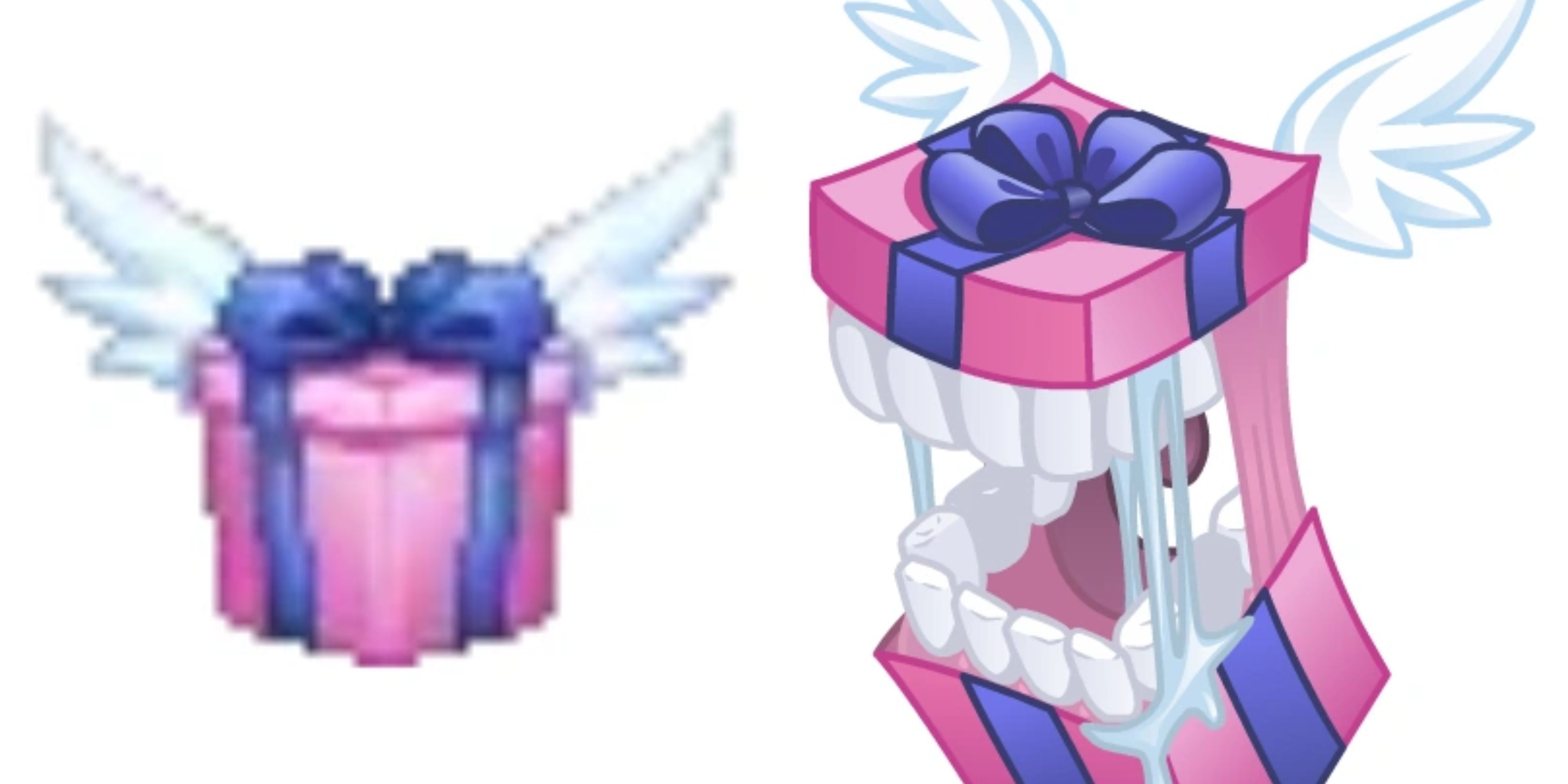 The flying gift box in zOMG! is actually a monster.