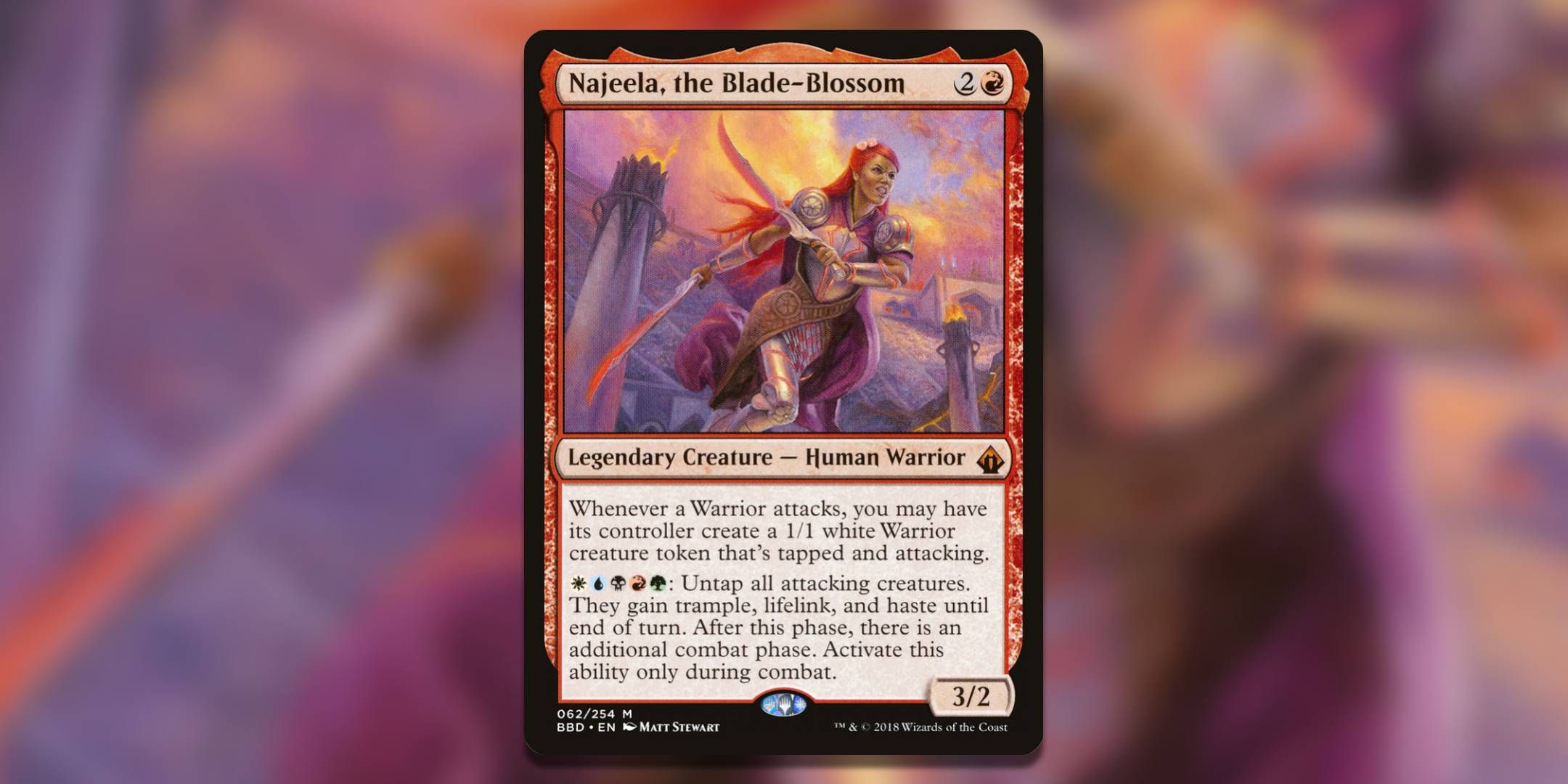 Magic gathering card Najila Blade Blasum by Matt Stewart.