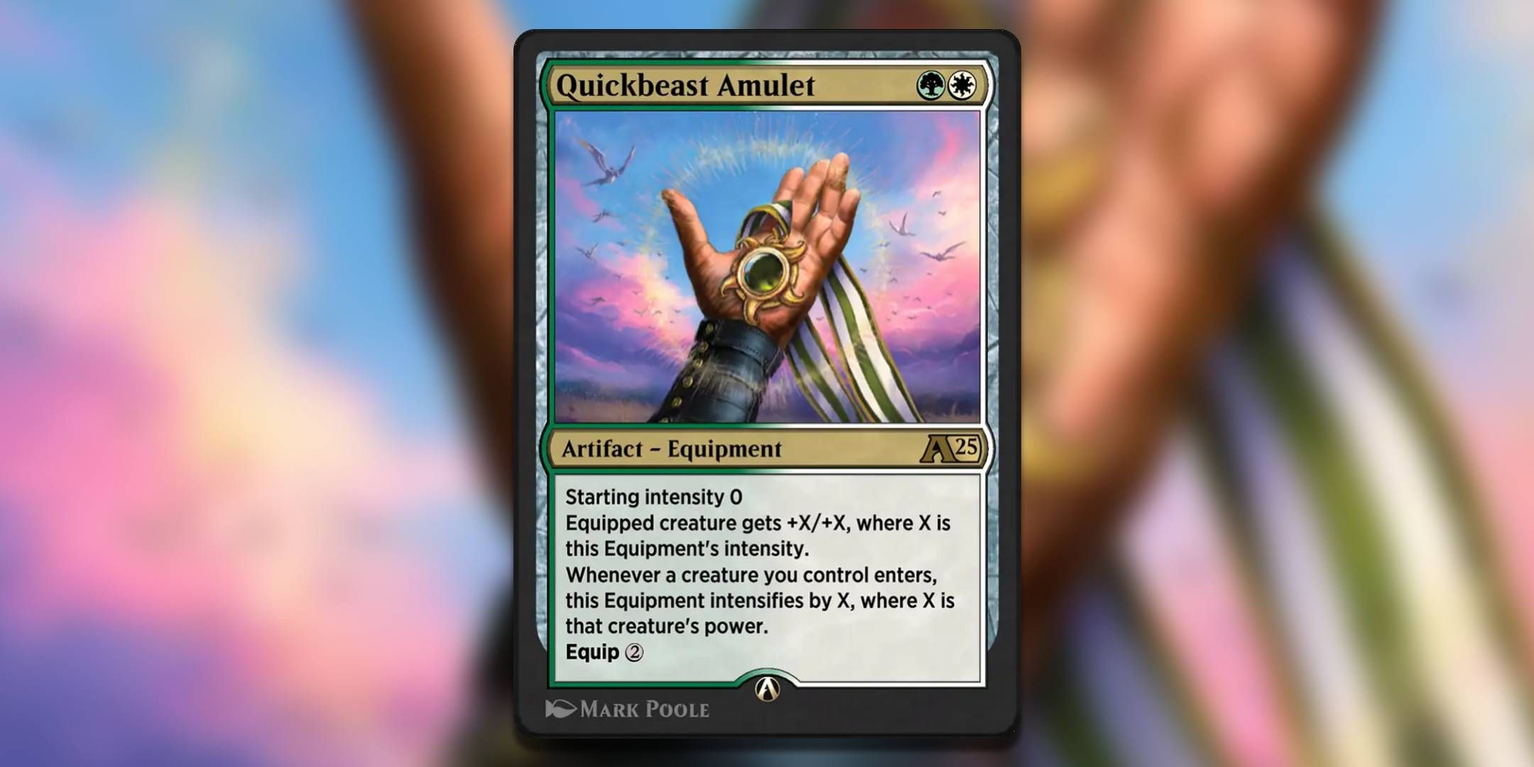 The Magic The Gathering card Quickbeast Amulet by Mark Poole.